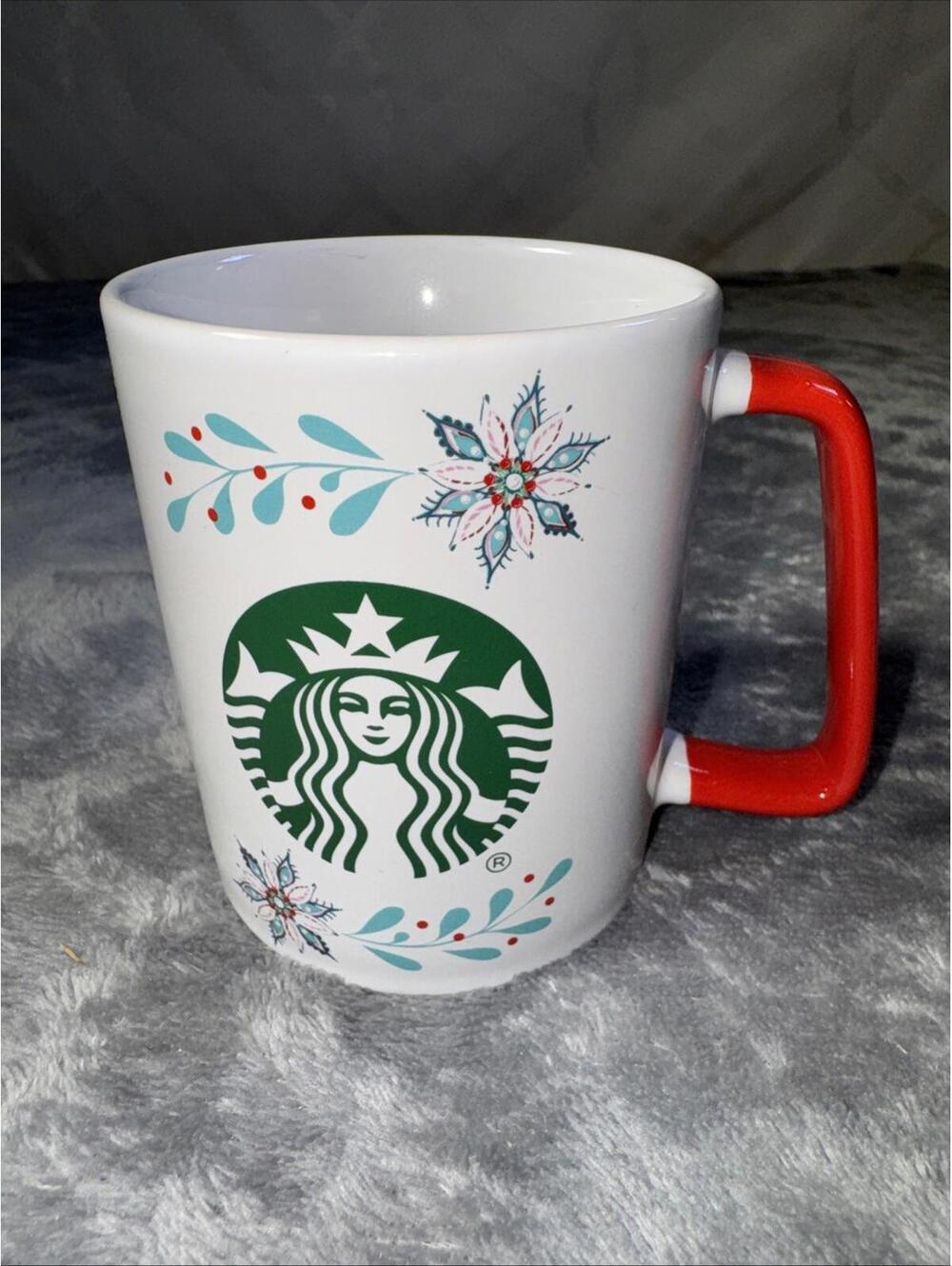 Starbucks 2020 Christmas Holiday Red & White Siren 11 oz. Coffee Cup Mug